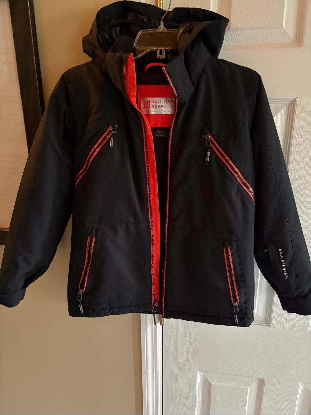 Boulder Gear youth large Black and Red Hooded Ski Jacket